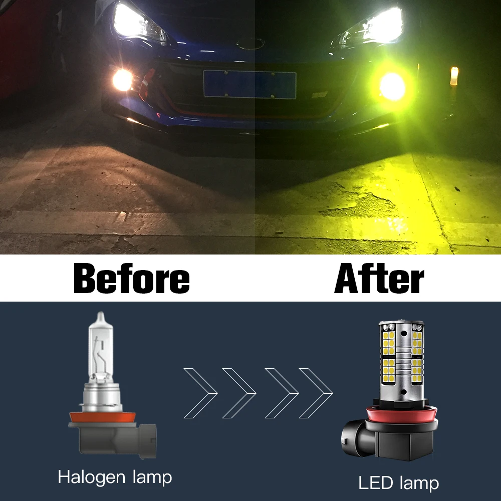 Лампа светодиодная H8 Canbus для противотумансветильник фар без ошибок Audi A3 8 в 2015-2017