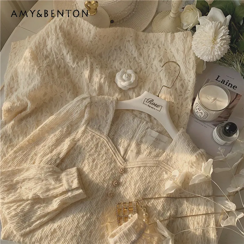 

Женское кружевное платье в стиле ретро, Элегантное Длинное Платье с квадратным вырезом и высокой талией