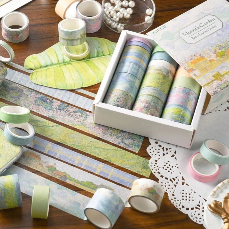 

20Rolls Vintage Tape Set,Retro Decorative Masking Tape Sets for Scrapbook