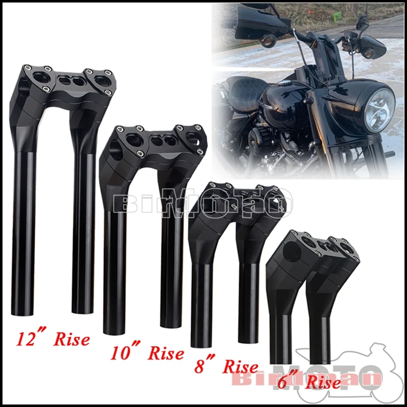 

Motorcycle Club Style 1-1/4" Top Clamp Pullback Modular Handlebar Riser 8 Inch Rise Bar For Harley Dyna Softail Sportster Bobber