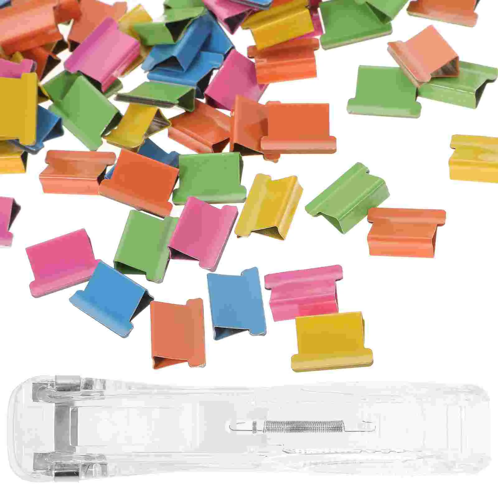 

Paper Clips Stapler Clip Clam Metal Dispenser Refill Fast Clipper Refills Clamp Mini Office Replacement Document School Push