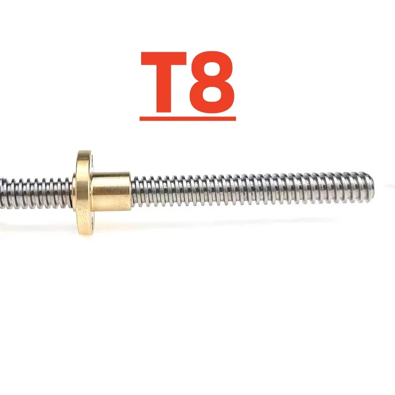 

Трапециевидный ходовой винт T8/T10 THSL-300-8D для 3D-принтера с ЧПУ, расстояние между свинцовой резьбой 8 мм, латунная гайка в комплекте, индивидуальная длина 100-1000 мм