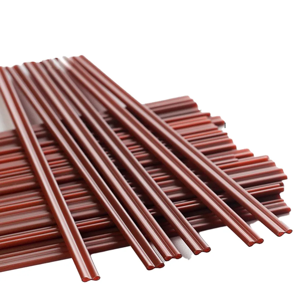 

500pcs 7inch 18cm Coffee Straws 2 Hole Coffee Stirrers Disposable Drink Straws Cocktail Stir Sticks Brown Environmental Protec
