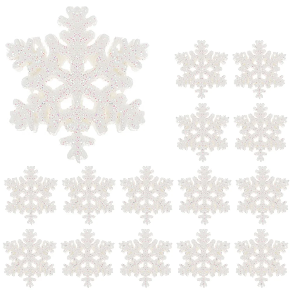 

50 Pcs Hanging Decors Xmas Tree Decorations The Christmas Snowflake Ornament Resin Pendants DIY