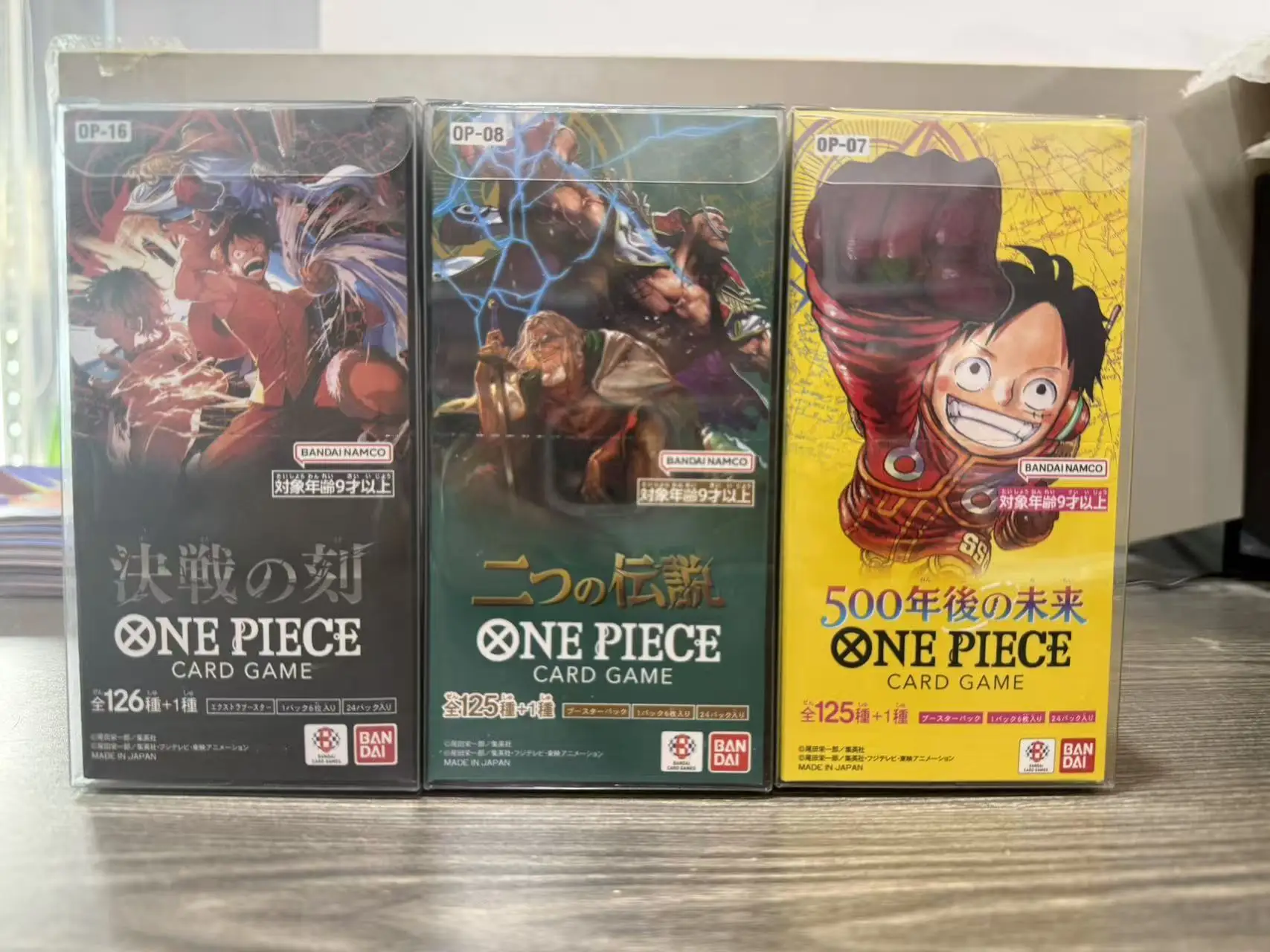 Фото Коллекционные карты BANDAI One Piece (Япония), бустер-боксы OP16, OP15, OP14, OP13, OP11, OP09, OP05, OPCG, TCG, игрушки, в комплекте ПЭТ-дисплей-бокс №2
