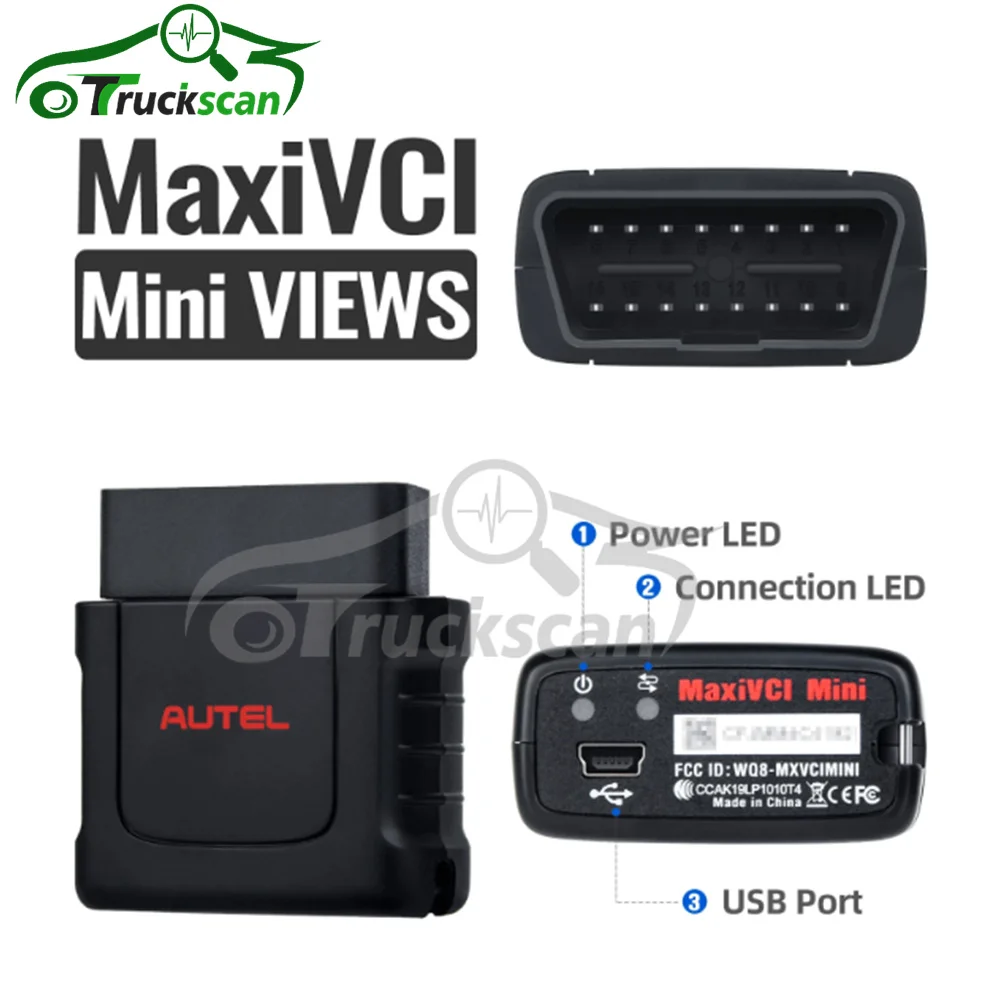 Autel MaxiVCI Mini беспроводной Bluetooth-адаптер диагностического интерфейса для MaxiCheck MX808TS