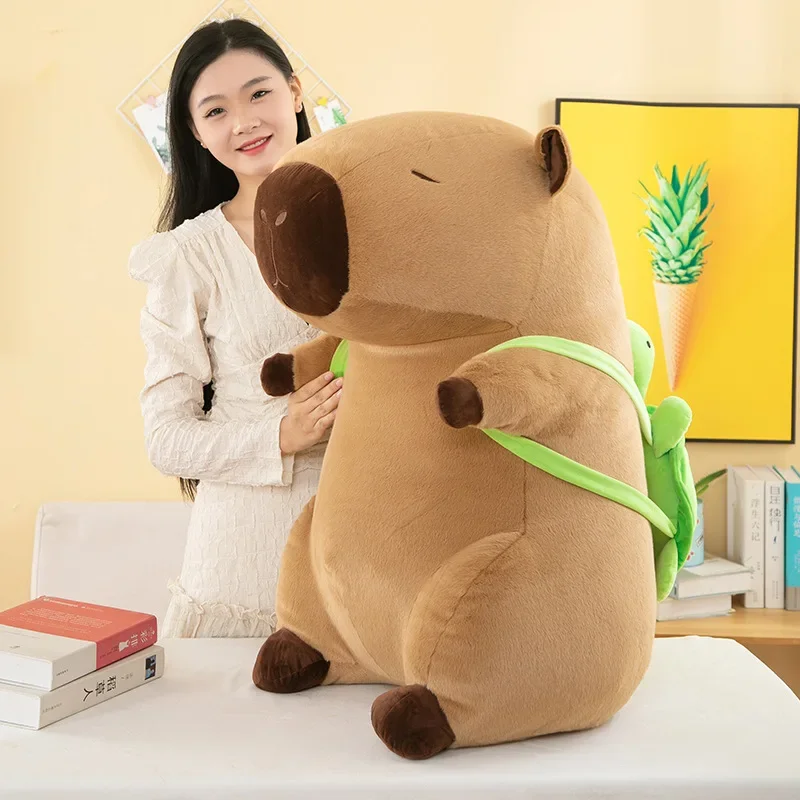 

35cm Capybara Internet Celebrity Anime Plush Cute Stuffed Doll Pendant Soft Pillow Kawaii Plush Toys Gift Backpack Style Present