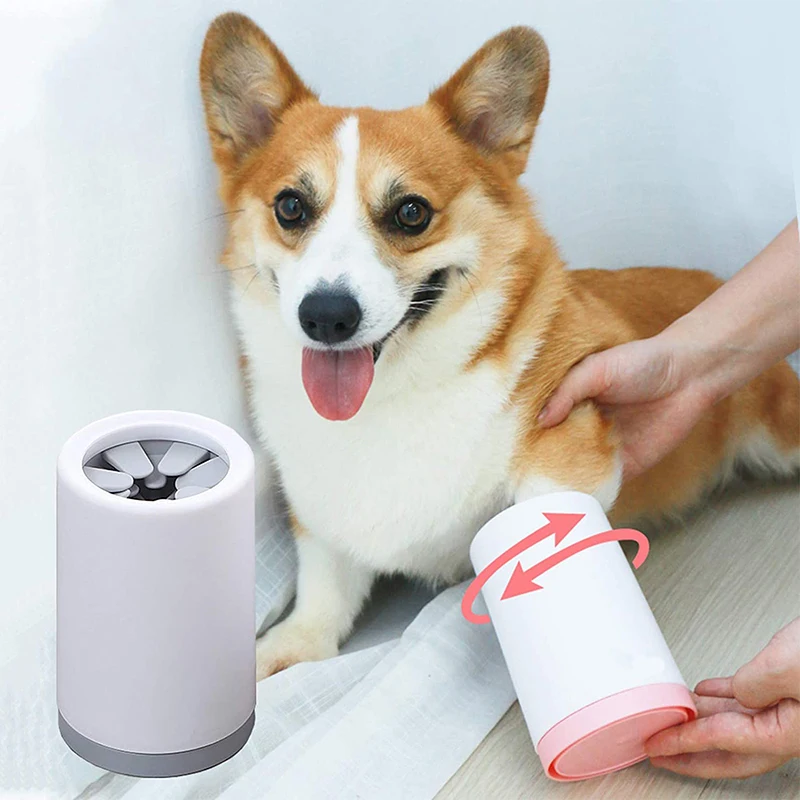 Portable Dog Paw Cleaner Foot Washer Cup for Small Medium Dogs and Cats Muddy Paw Silicone Automatic Dog Wash Cleaning Supplies