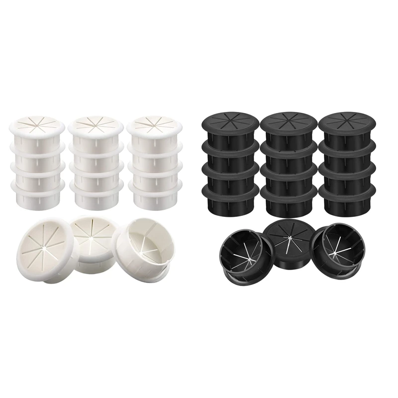 

15 Pcs Desk Grommet Cord Wire Hole Cover Set for Office Home PC Desk