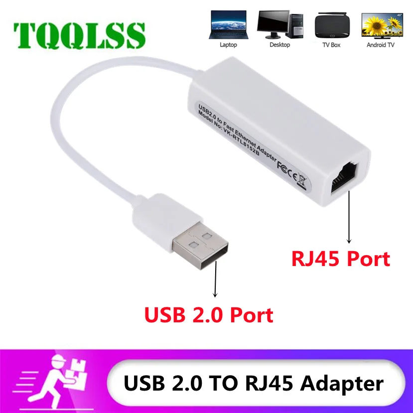 

USB 2.0 To RJ45 Network Card 10/100Mbps Portable USB2.0 To RJ45 Ethernet Lan Adapter for PC Laptop Windows XP 7 8
