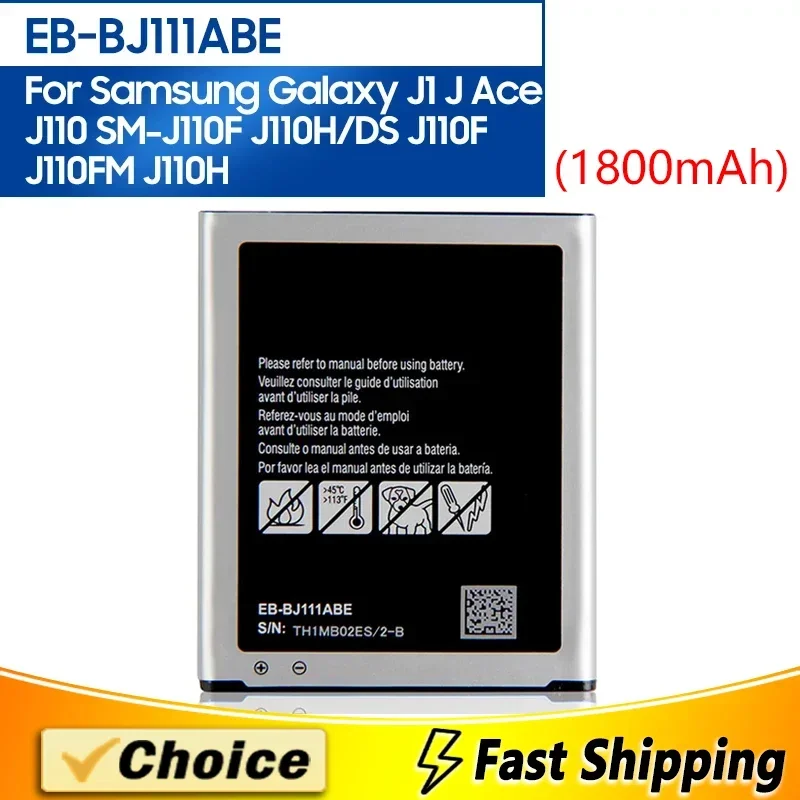 EB-BJ111ABE сменная батарея для телефона Samsung Galaxy J1 J Ace J110 SM-J110F J110H J110FM 4G версии 1800 мАч