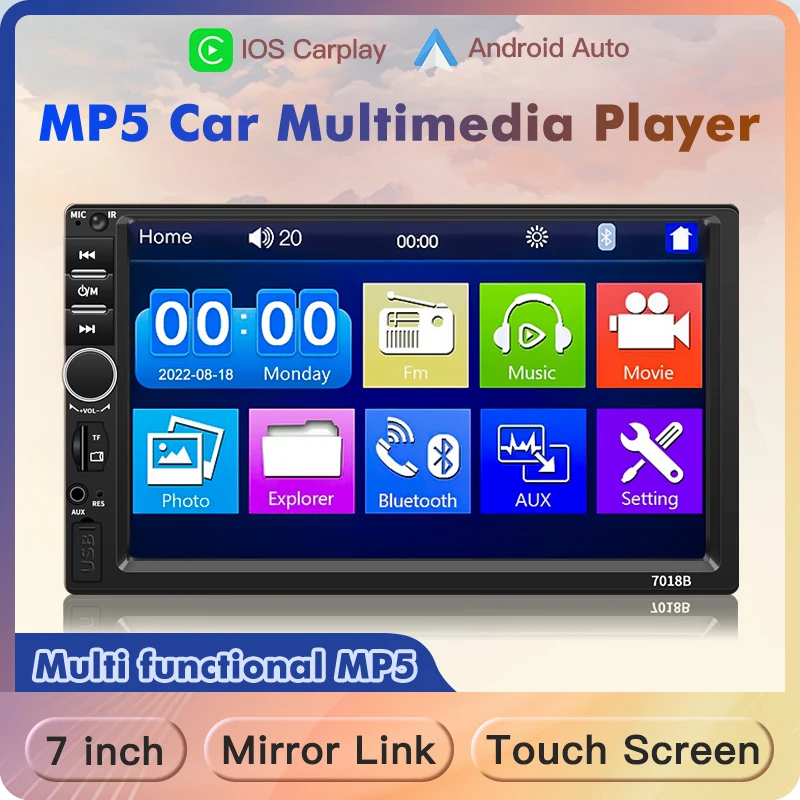 7-дюймовый Сенсорный Экран Автомобильный Мультимедийный MP5-плеер С Дистанционным