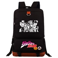 jojos bizarre adventure anime backpack canvas school book student travel bags laptop fashion casual large messenger bags