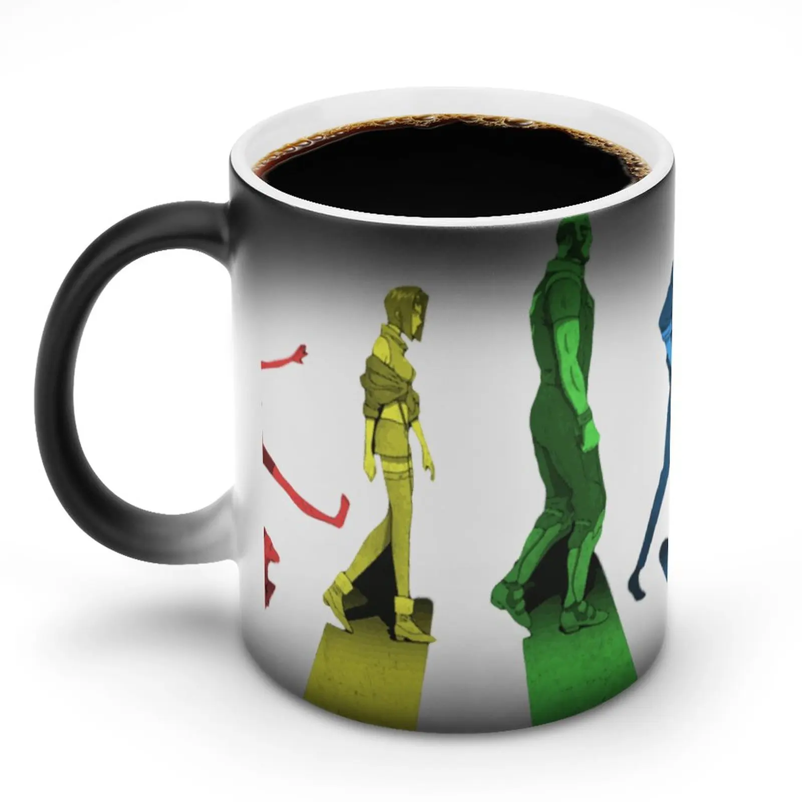 

Мужская кружка Cowboy Bebop с изображением бродячих собак, кружка с горячим шоколадом, меняющая цвет, Необычные керамические чашки