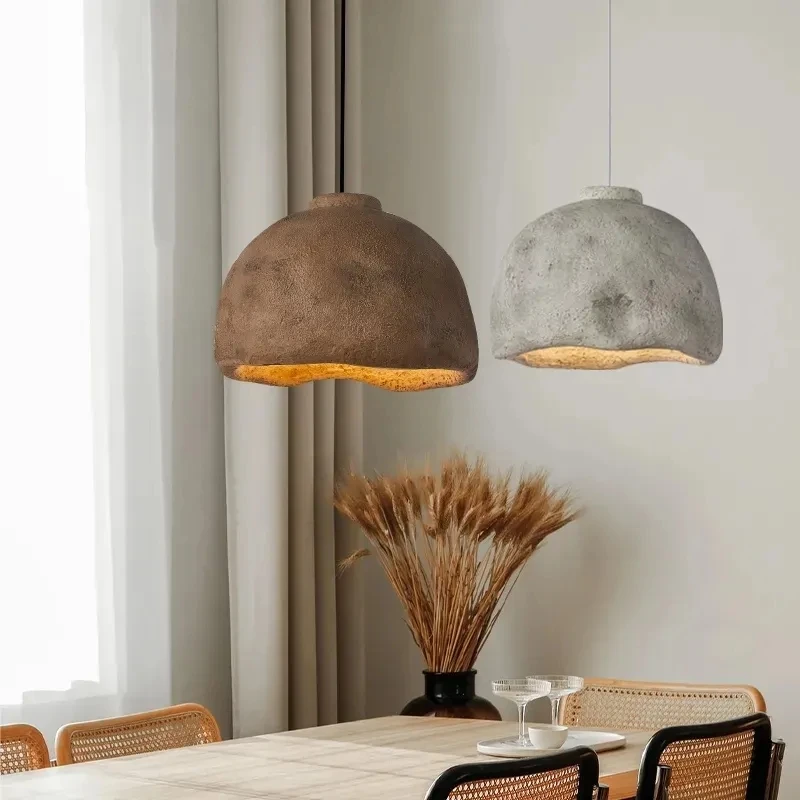

Ностальгическая Подвесная лампа для столовой Wabi-sabi, люстра, фойе, прикроватная Подвесная лампа, ресторан, скандинавский цементный дизайн, потолочный светильник