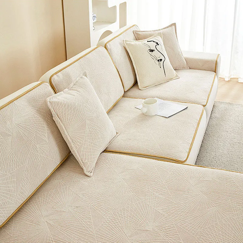 

Чехол для дивана с текстурой синели, эластичное нескользящее универсальное защитное покрытие для мебели на 1, 2, 3 места, для дивана