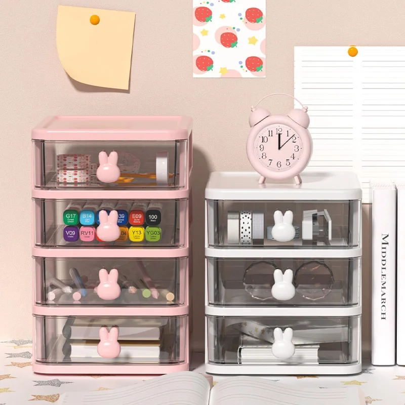 

Desktop Stationery Transparent Storage Box Drawer Rack Multi-layer Organizer Desk Jewelry Cosmetic Storage Boxes Home Organizers