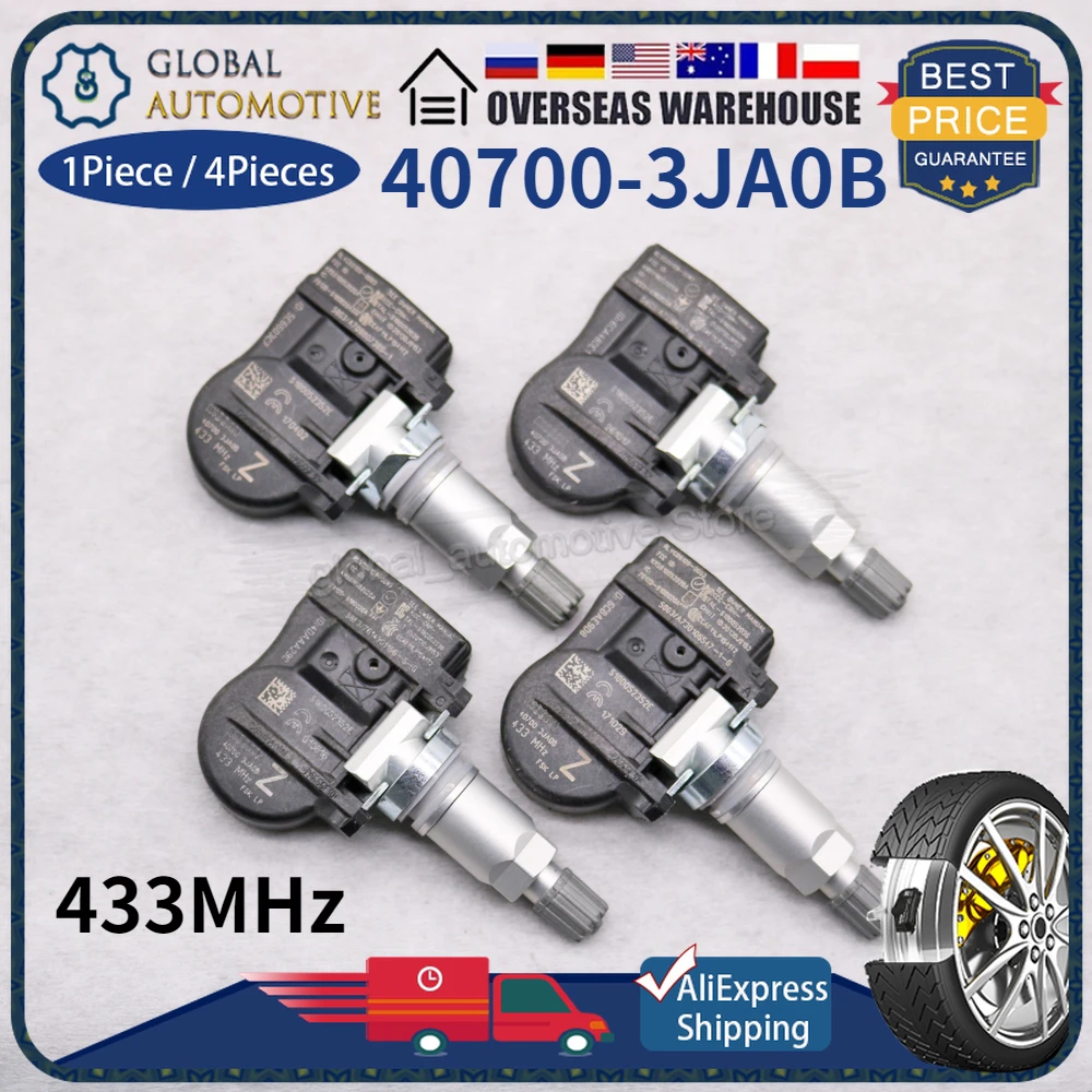 Датчики давления в шинах 433 МГц 407003JA0B 40700-3JA0B давления воздуха в шинах Давление сенсор для INFINITI JX NISSAN ALTIMA MAXIMA MURANO PATHFINDER