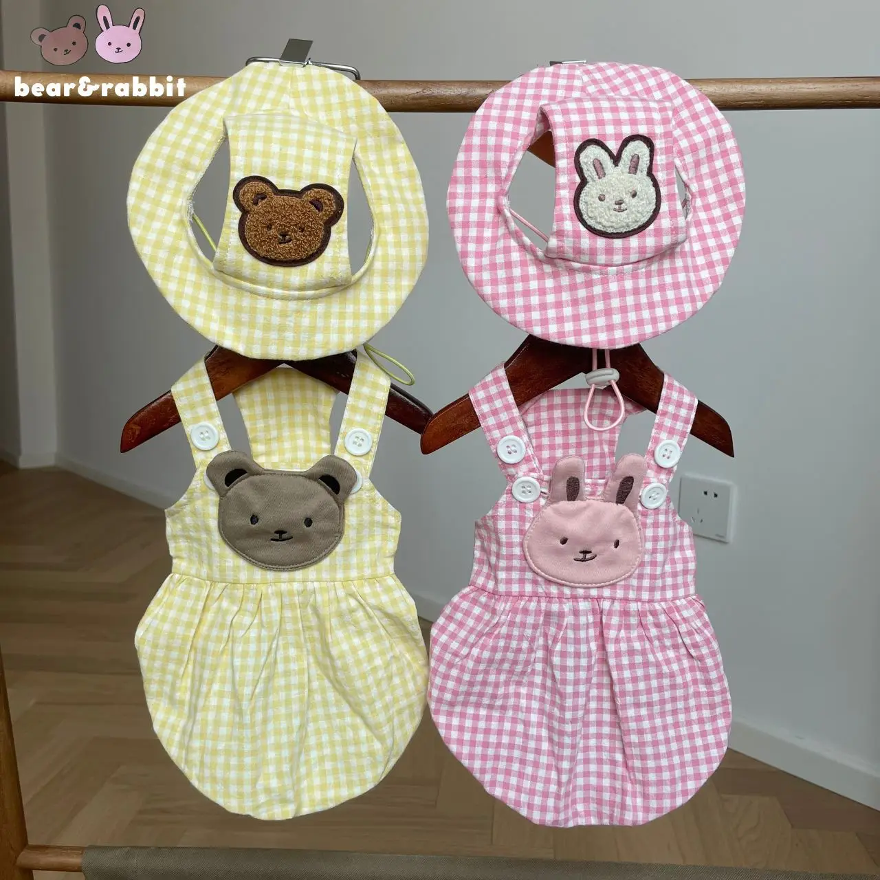 

Summer Cute Pet Plaid Striped Suspender Skirt Hat Vest Small Dog Dog Summer Dog Dress Cothes Bichon Teddy Pomeranian Yorkshire