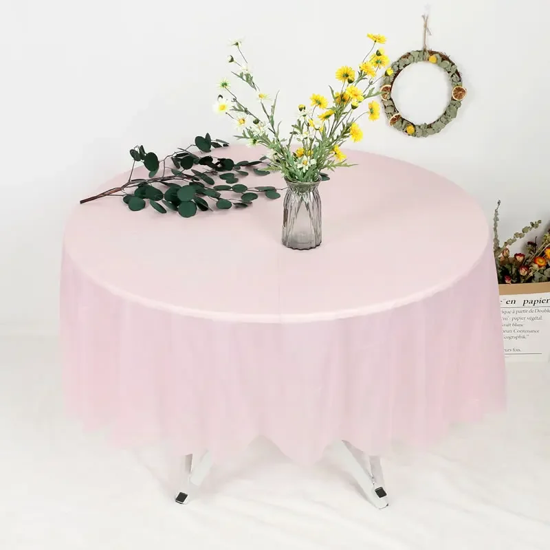 Однотонная круглая прямоугольная скатерть 2 13 м 137x274 см 1 шт.