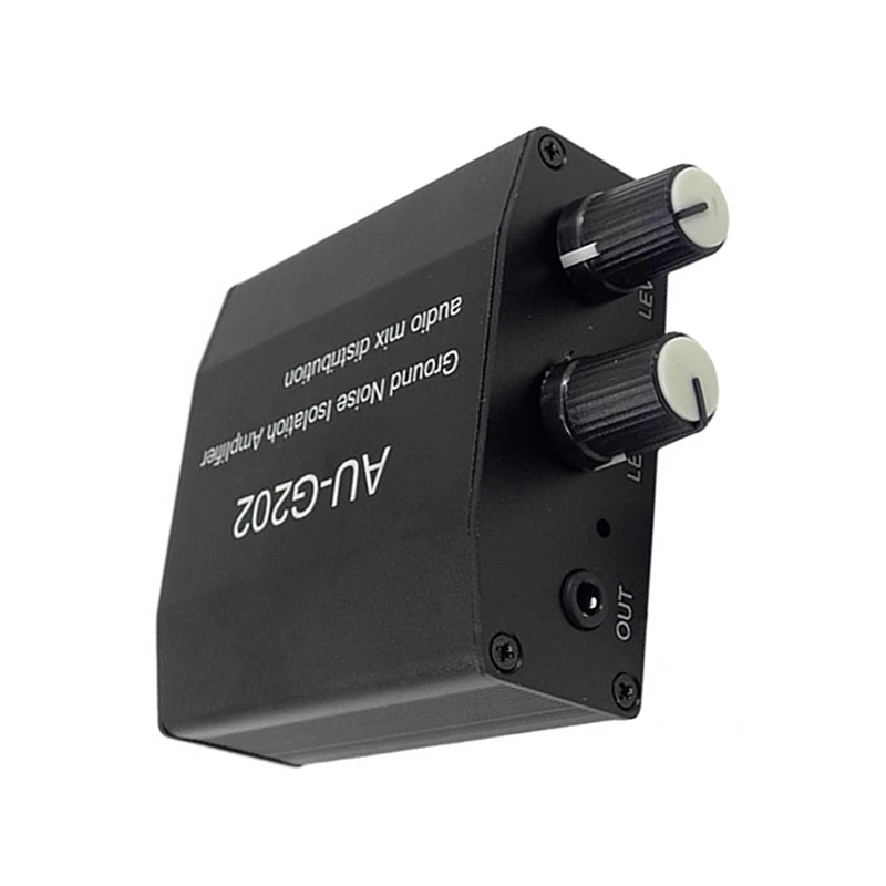 

AUG202 Audio Mixer Distributor DC5-18V Ground Noise Lsolatioh Amplifier Dual Channel 2 In 2 Out Amplifier