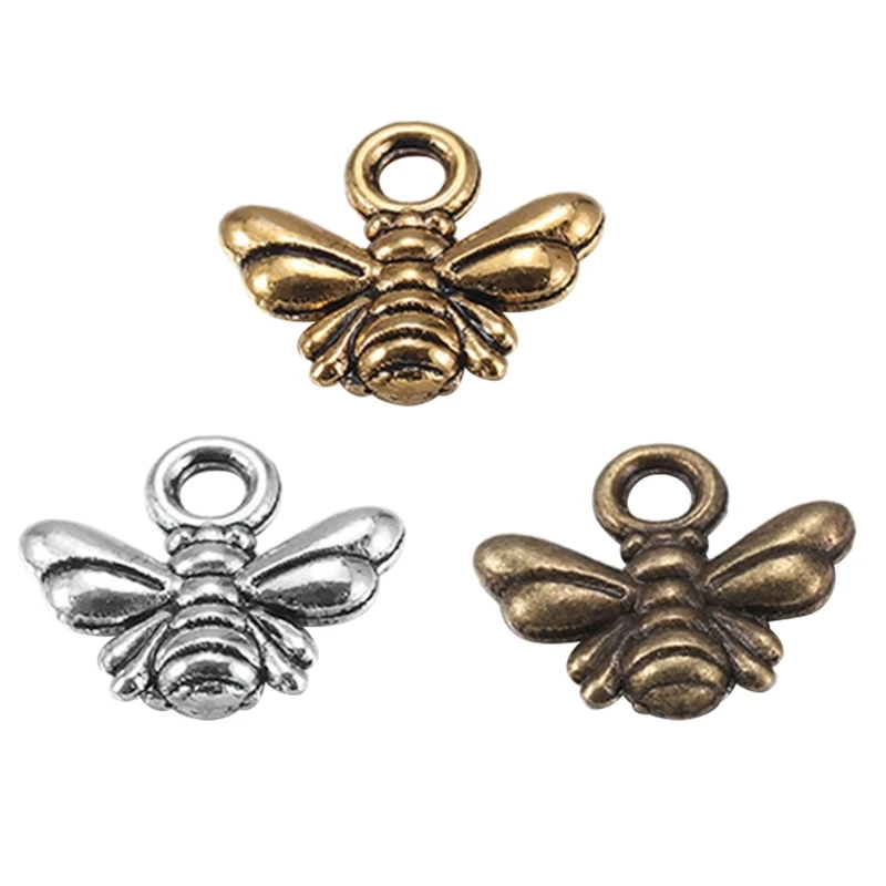

Pack of 40 Handmade Craft Bees Pendants Vintage Jewelry Making Supplies