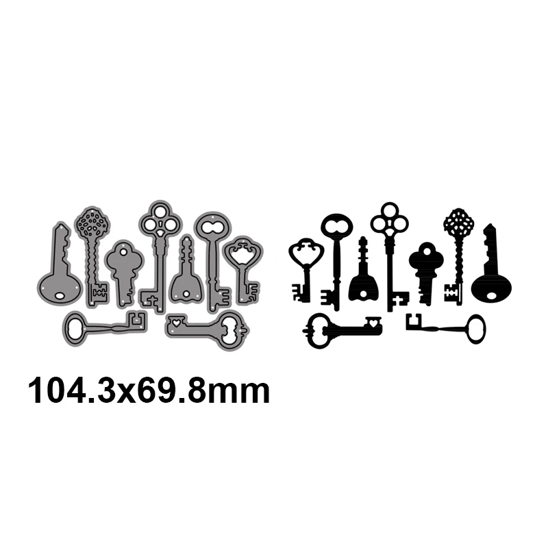 Набор винтажных ключей из 9 предметов металлические режущие штампы ремесла для