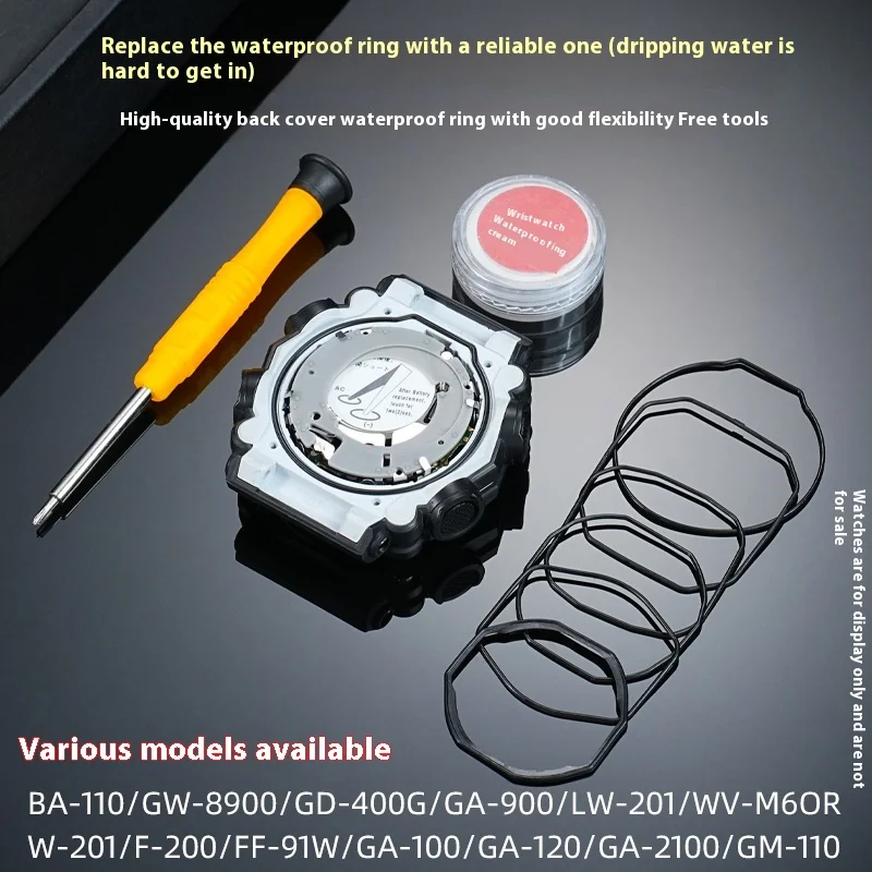 Фото Уплотнительное кольцо задней крышки часов Casio DW-5600 GA-100 EQB-900 GG-1000 MQ-240 LW-201 FF-91W EQB-500 501 F-200 GA-120 водонепроницаемый №3