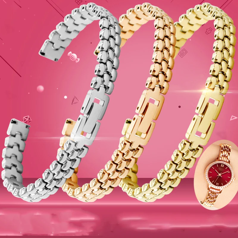 Маленький стальной ремешок для часов Swarovski Женская звезда водяная дрель CK Tissot