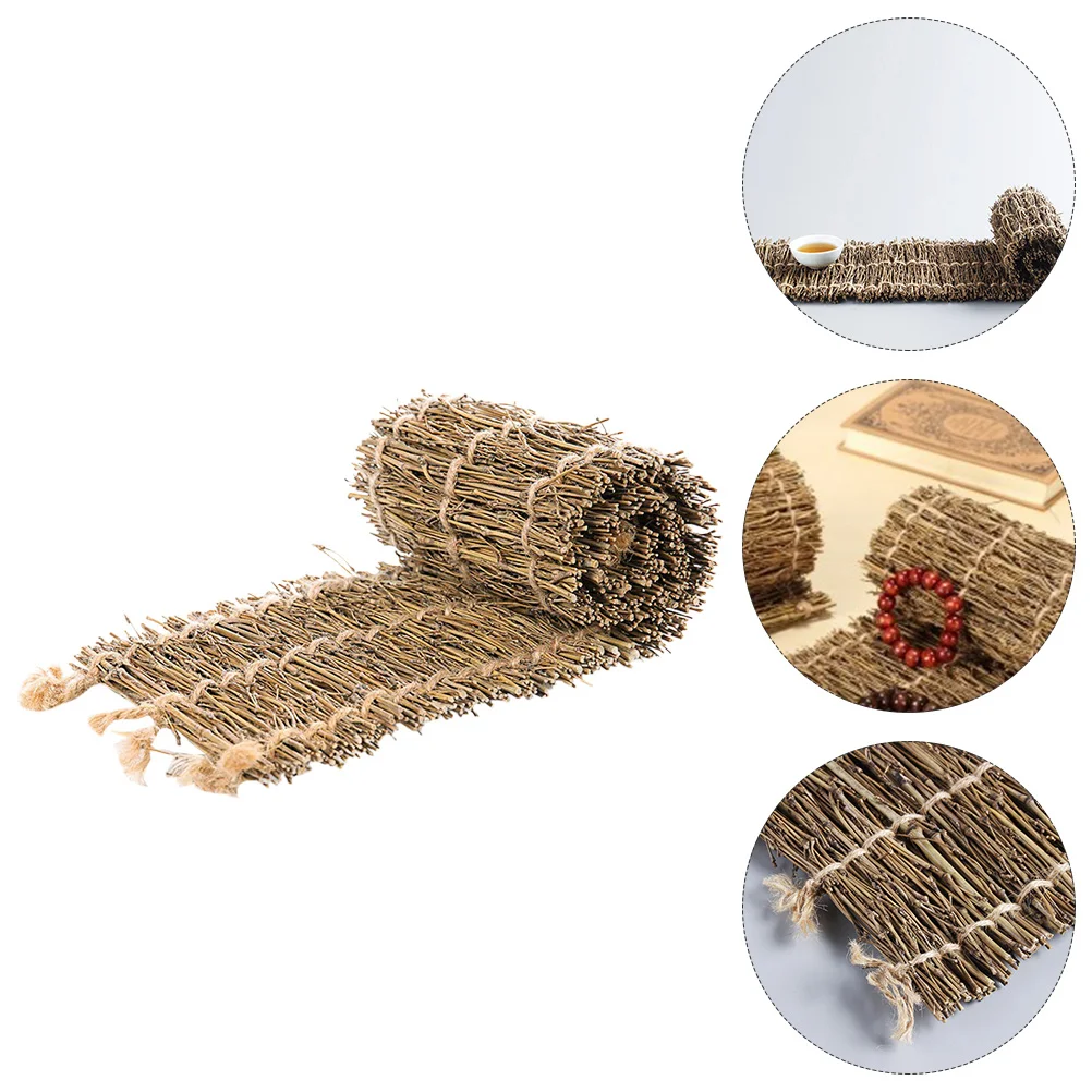 Бамбуковая ветка тканая чайная подушка ретро реквизит для фотосессии фон