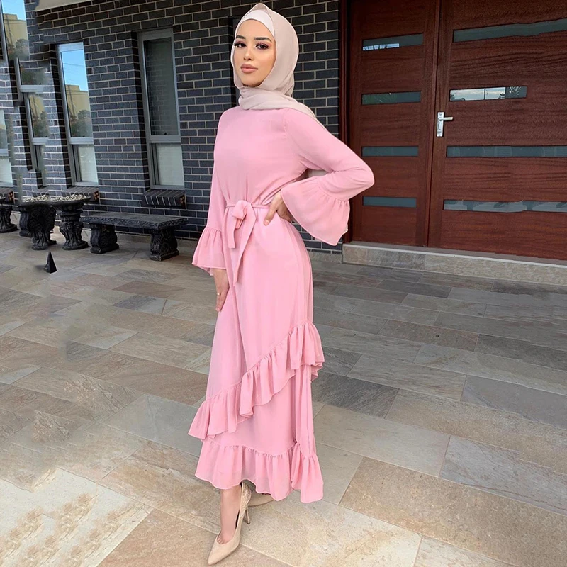 Arab Hijab Dresses For Women 2022 Maxi Dubai Muslim Turkish Ramadan Moroccan Oriental Long Dress Eid Saudi Robe Islamic Clothing