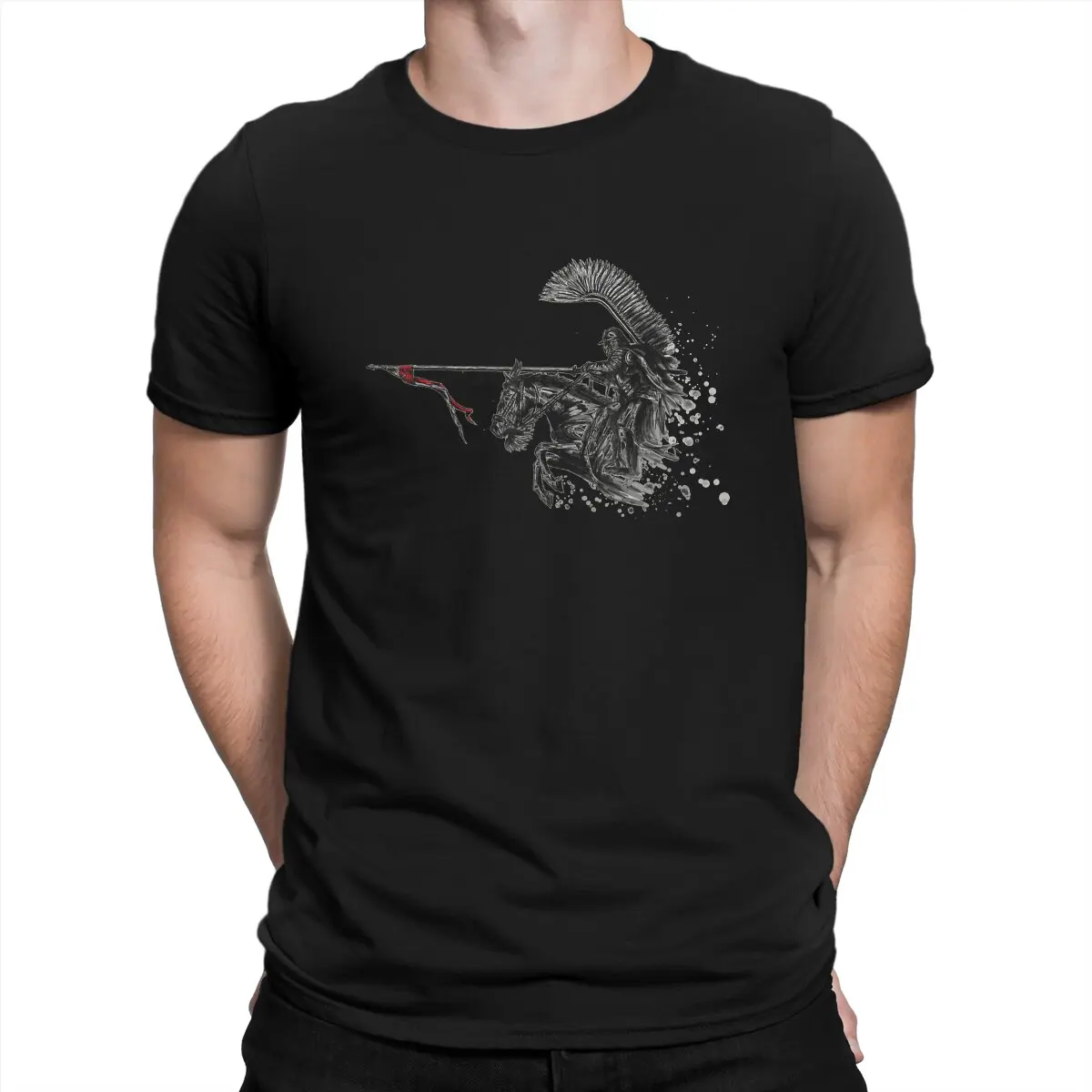 Polish Cavalry Men's T Shirt Winged Hussar Novelty Tee Shirt Short Sleeve Round Collar T-Shirt Cotton Gift Clothes