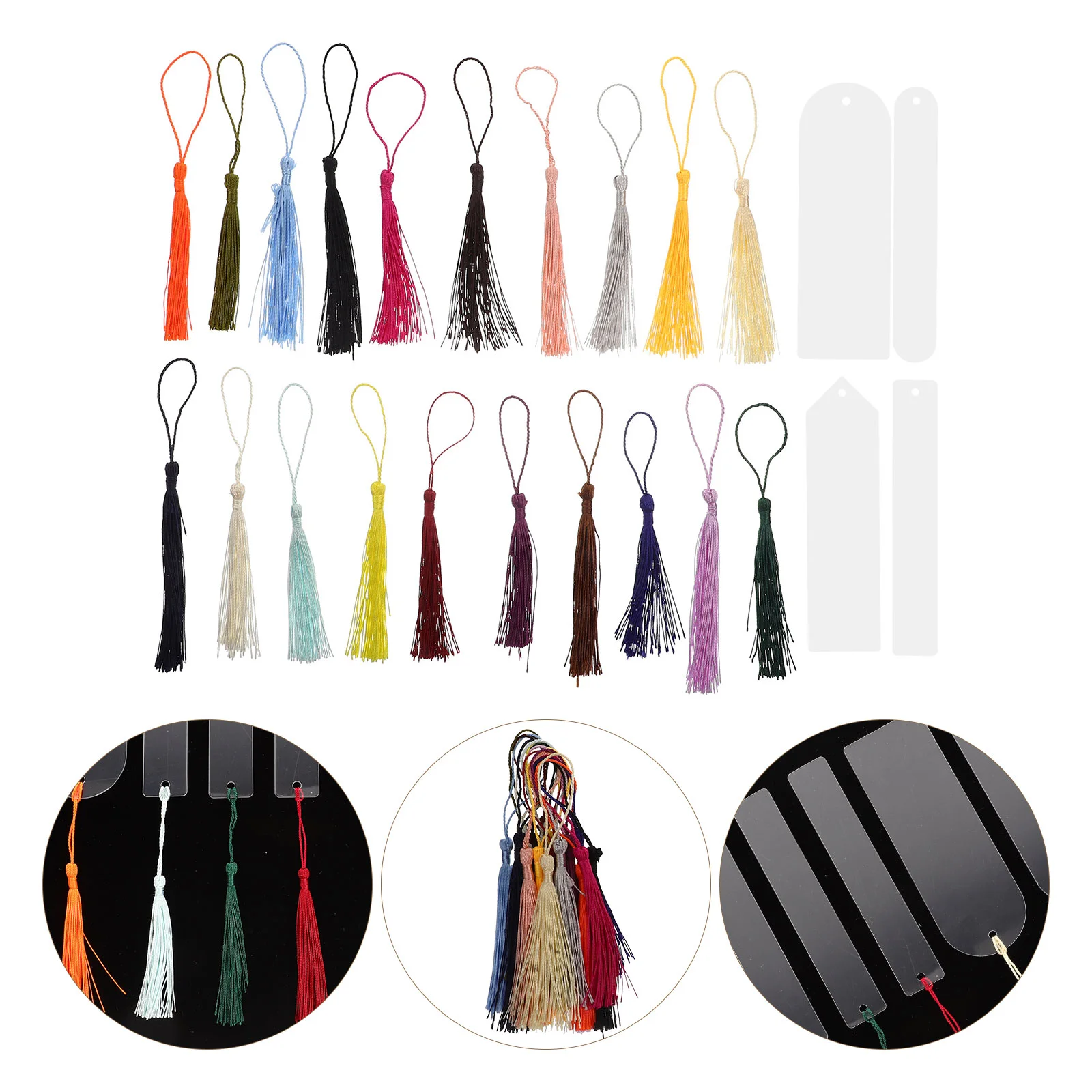 

Bookmark Book Blank Tassel Tassels Markers Diy Acrylic Bag Hanging Tag Tags Craft Student Marker Gift Page Goodie Fillers