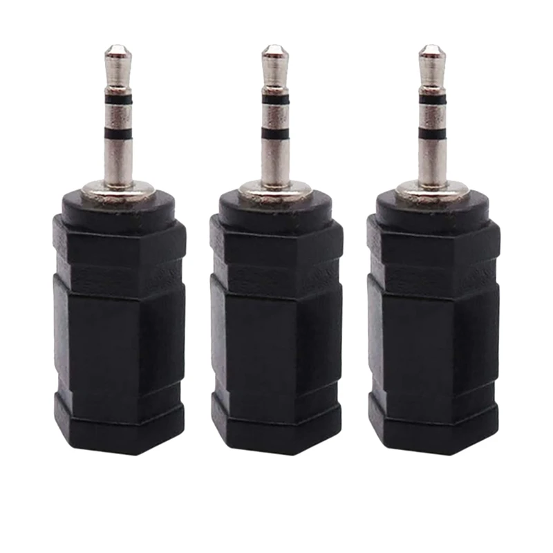 

New 3 Pieces 3.5Mm Maleto 2.5Mm To Female Stereo Jack Audio Plug Adapter For Headphones Audio Aux Leads Cord/Male To Female