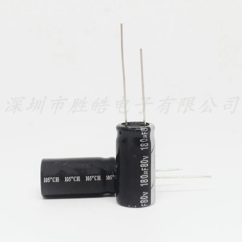 

(1PCS) 80v180uf Volume：10x16mm Aluminum Electrolytic Capacitors High Quality Straight Plug