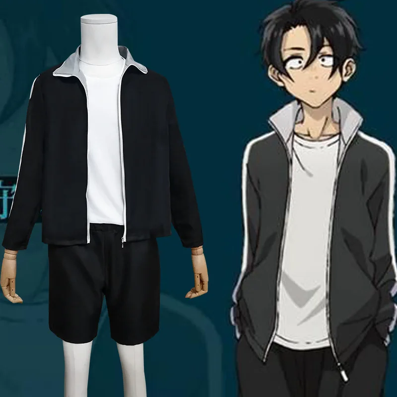 

Мужской комплект для вечеринки Nanakusa Nazuna, костюм аниме «Call Of The Night» ямори Коу, косплей, парик, черная куртка, шорты, наряд Yofukashi No Uta