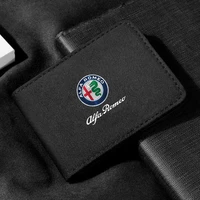 auto driver license cover turn fur leather car driving documents case credit card holder for alfa romeo car decoration