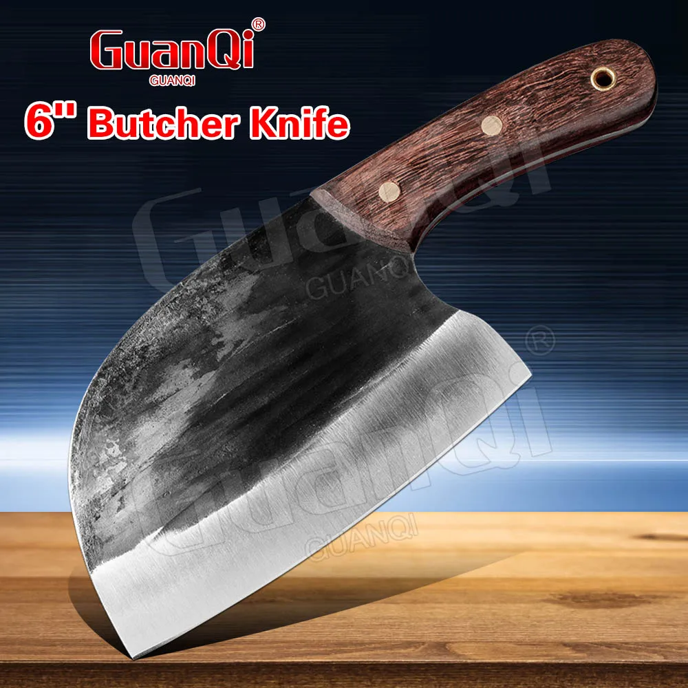 

6 Inch Full Tang Butcher Knife Handmade Chef Knife High Carbon Clad Steel Cleaver Meat Vegetables Slicing Chopping Cooking knife