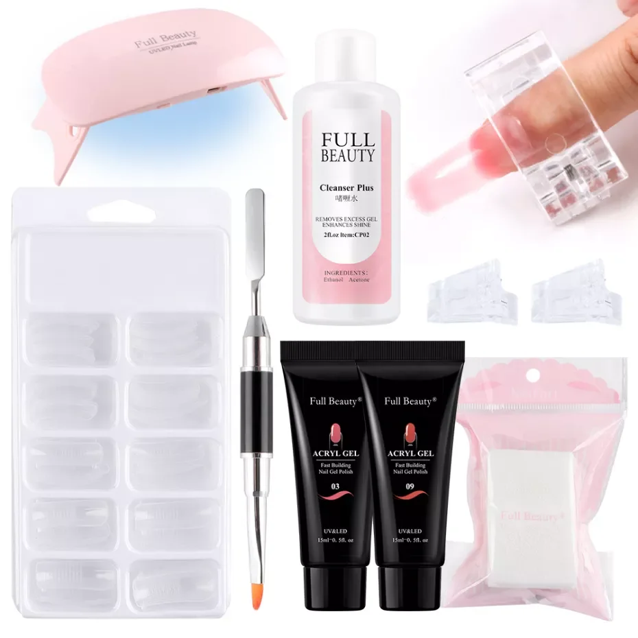 

for Nails Extension with UV Lamp Quick Building Finger Extension Gel Varnish Kit Permanent Manicure Set LA1809-3
