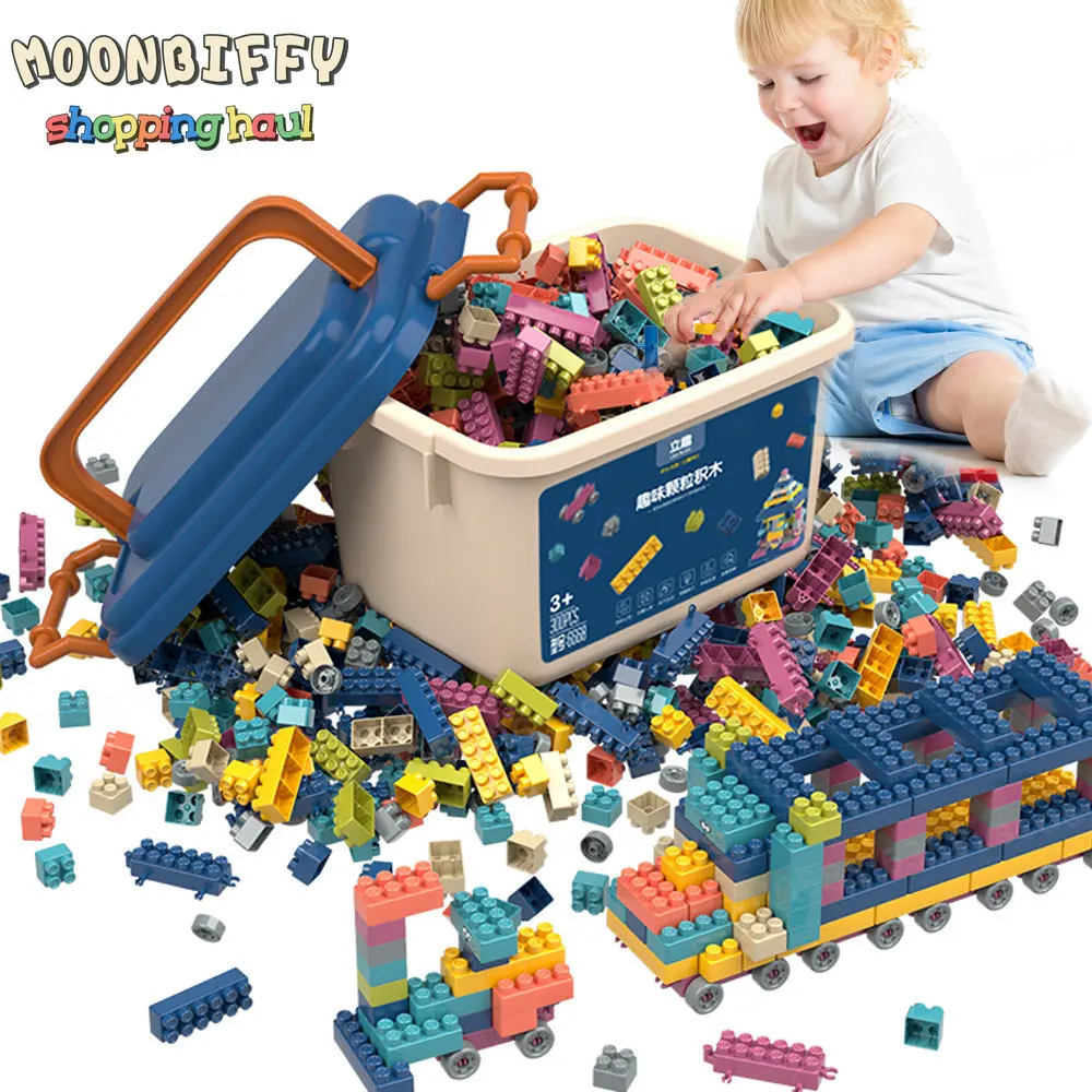 

Строительные блоки Монтессори, игрушка «сделай сам» большого размера, Красочные Креативные строительные блоки, развивающие игрушки для де...