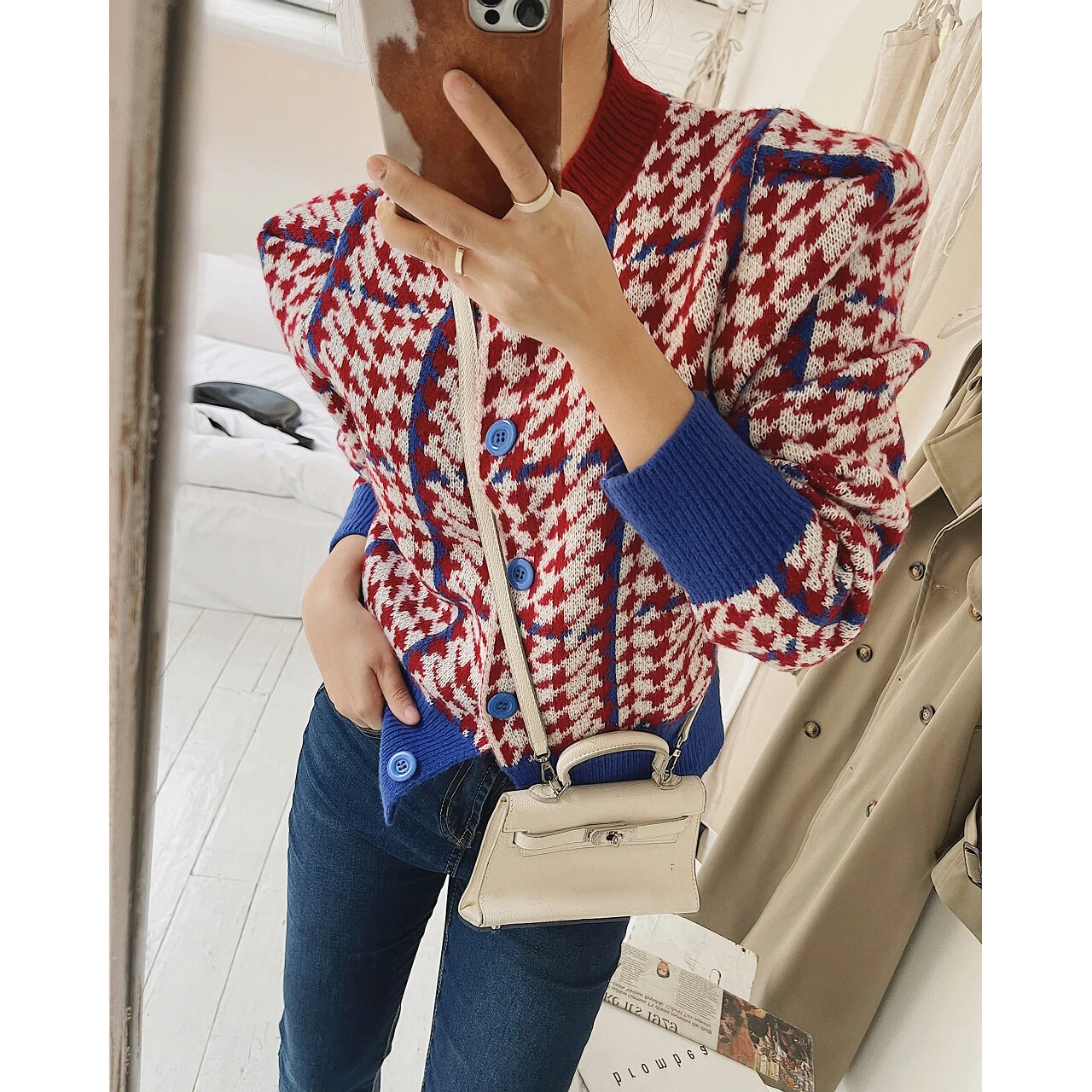 2022 клетчатые женские вязаные свитера Za Y2K Oem пуловеры Топы корейская мода