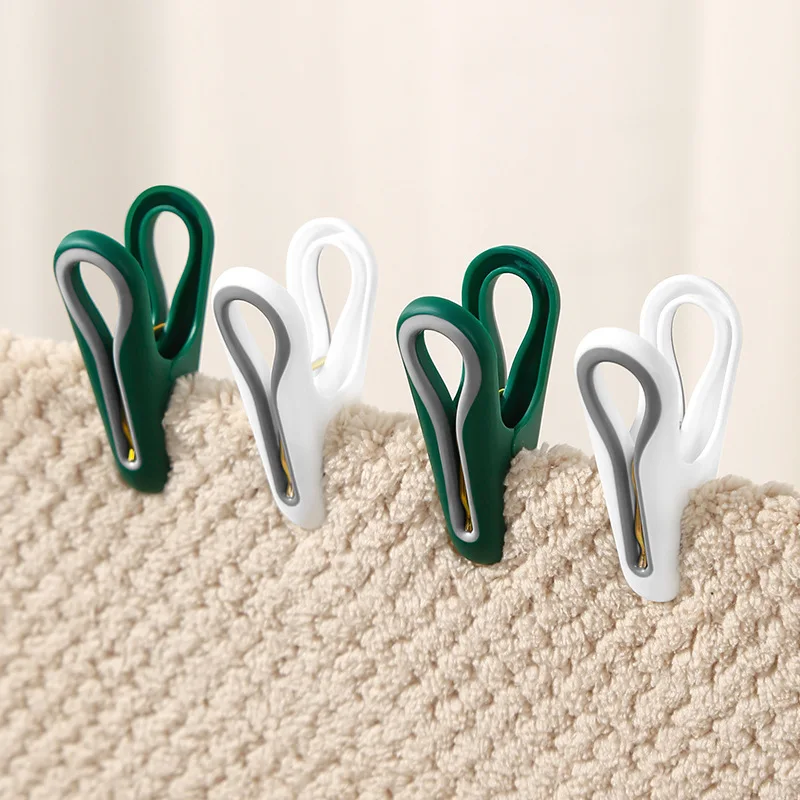 

12Pcs Clothes Pegs Dry Quilt Single Clothespins Household Cotton Quilt Hanger Fixed Large Windproof Clip Clothes Quilt Organizer