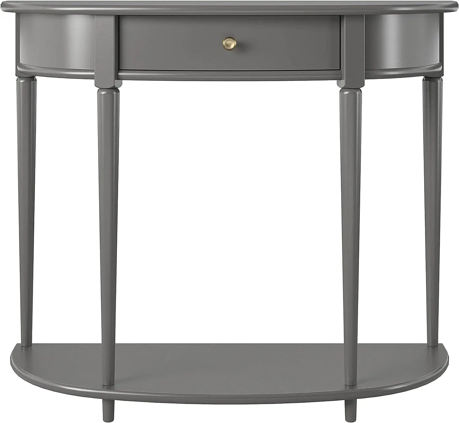 

Half-Moon Console Table,Grey