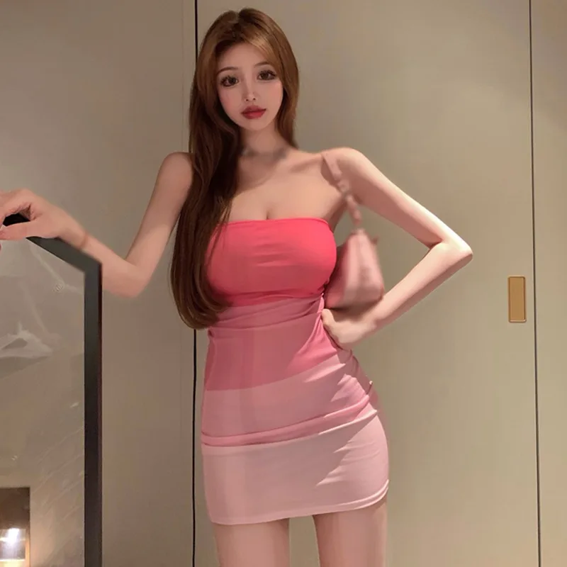 Сексуальное облегающее платье без бретелек летние женские платья с открытыми