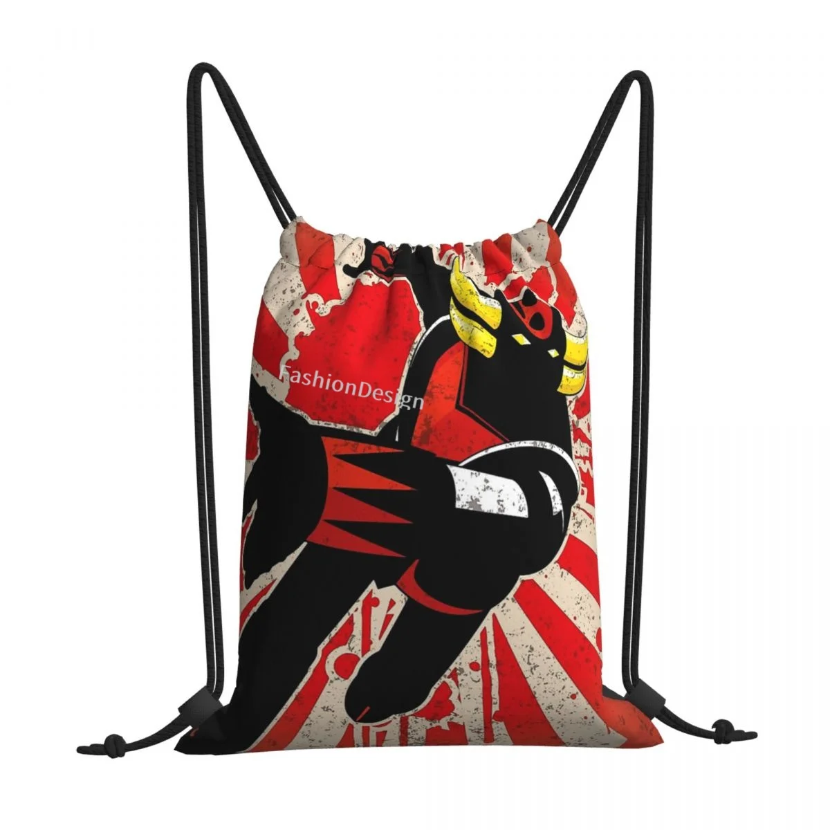 

Mecha Manga UFO Robot Grendizer Drawstring Bags Shopping Pouch 3D Print Backpack Boy Girls School Shoe Bag