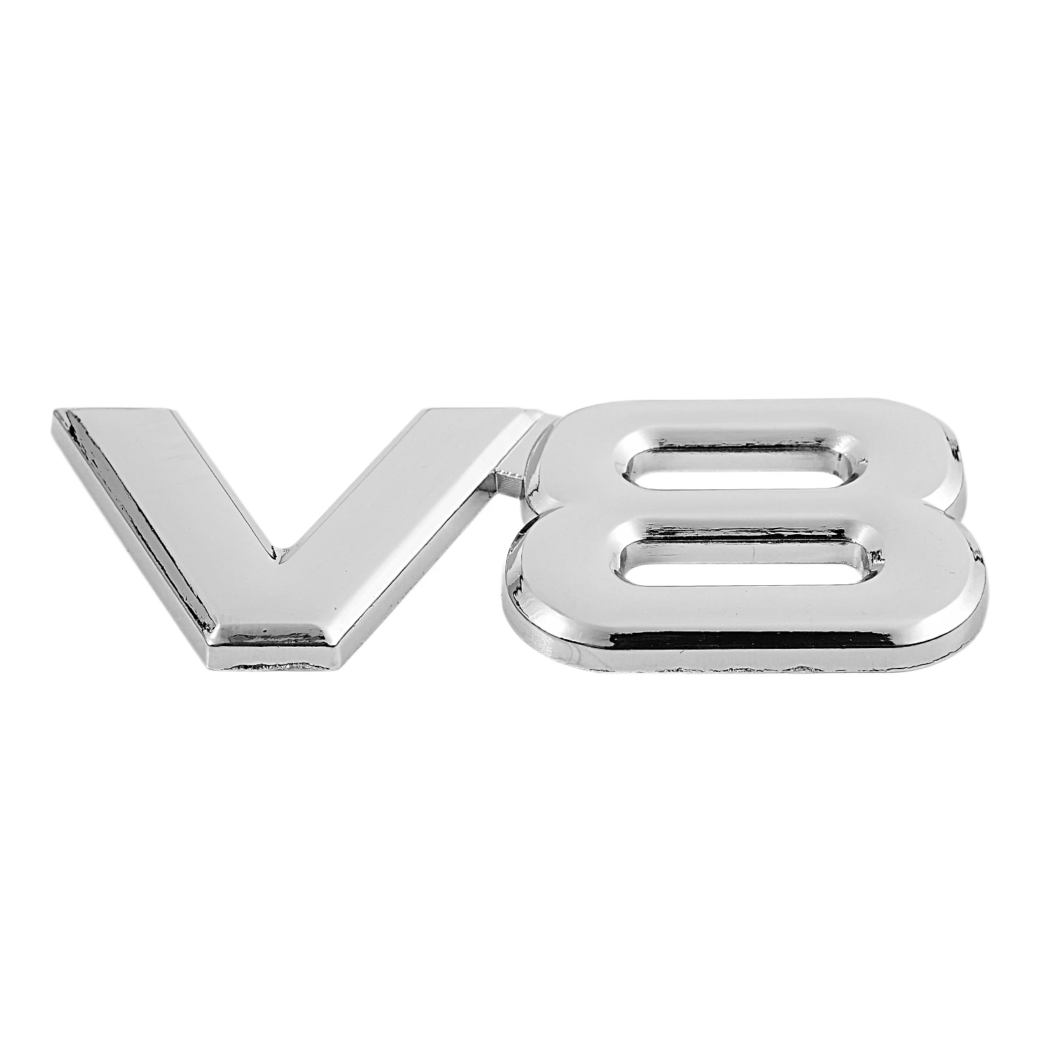 3D Серебряный автомобильный двигатель V8 Автомобильная Задняя эмблема наклейка