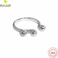 real 925 sterling silver jewelry round beads open rings for women original design luxury femme popularity accessories 2022 new