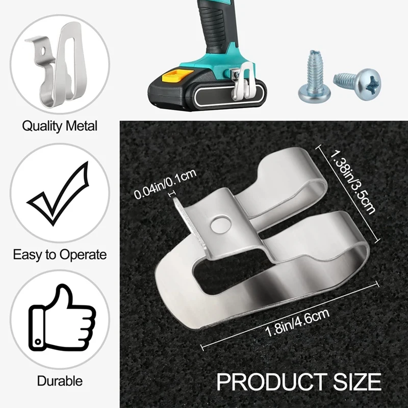 

Сменный Зажим для ремня, крючок из нержавеющей стали, зажим для ремня, зажим для дрели, крючок, инструмент с инструментами для перфоратора