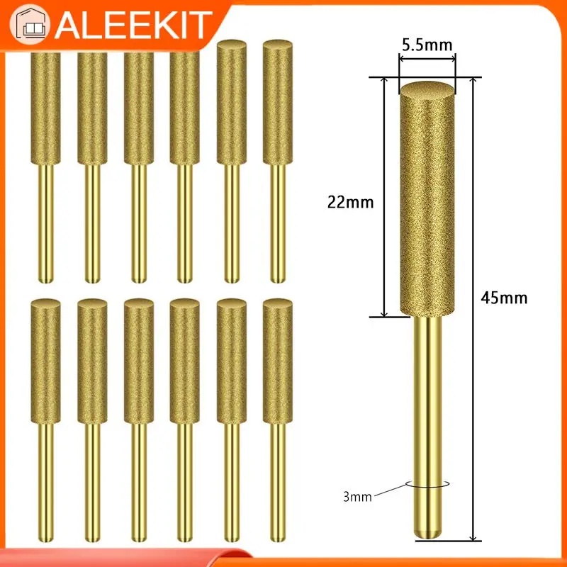 

Diamond Coated Cylindrical Burr 4.0mm 4.8mm Chainsaw Sharpener Stone File Chain Saw Sharpening Carving Grinding Abrasive