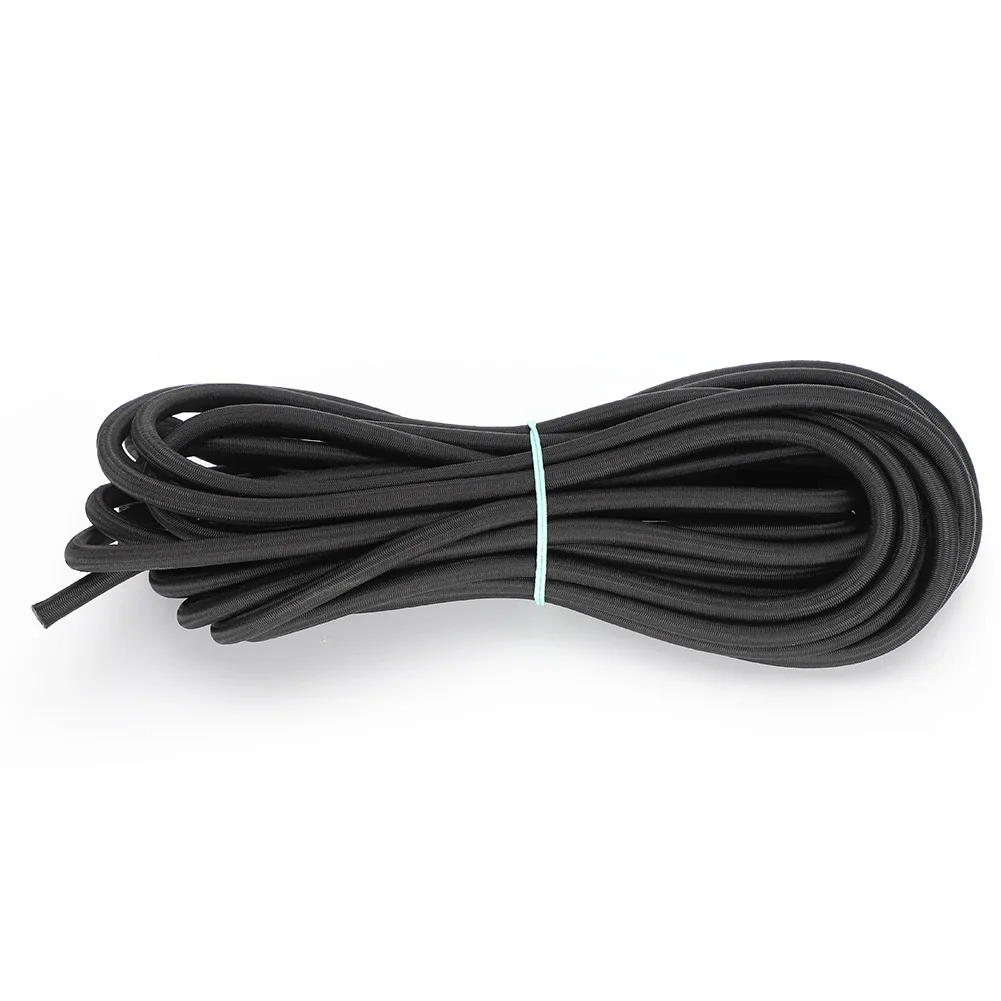 

7mm 10m / 32.8ft Clothes Round Elastic Rope Cord with Strong Elasticity for Clothing DIY Black